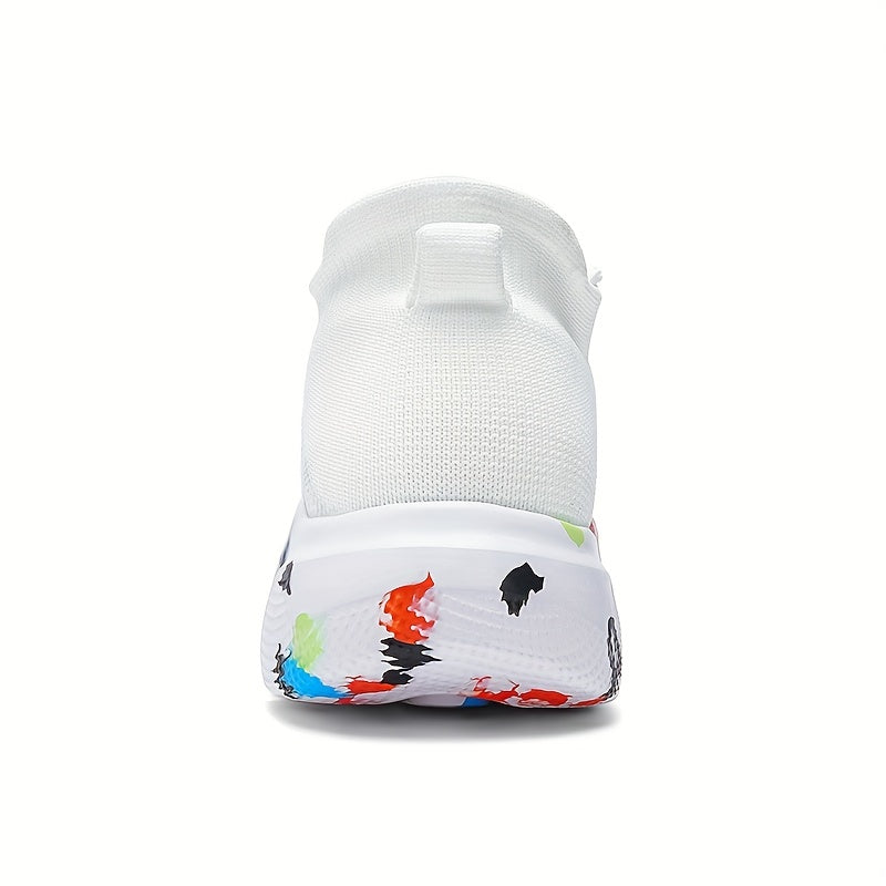 Herren Sneaker Sportliche Freizeitschuhe mit Farbigen Sohlen – Lässig & Modern für Alltag und Sport