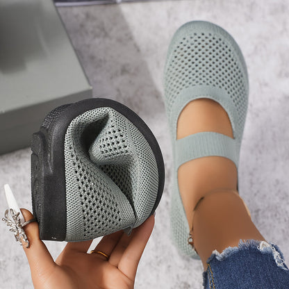 Damen Mary Jane Komfort-Slipper für Alltag und Spaziergänge – Atmungsaktive Flats