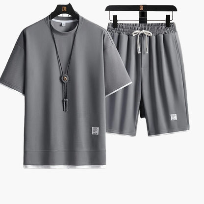Herren Freizeit Set – Modernes T-Shirt und Shorts für Alltag & Sport