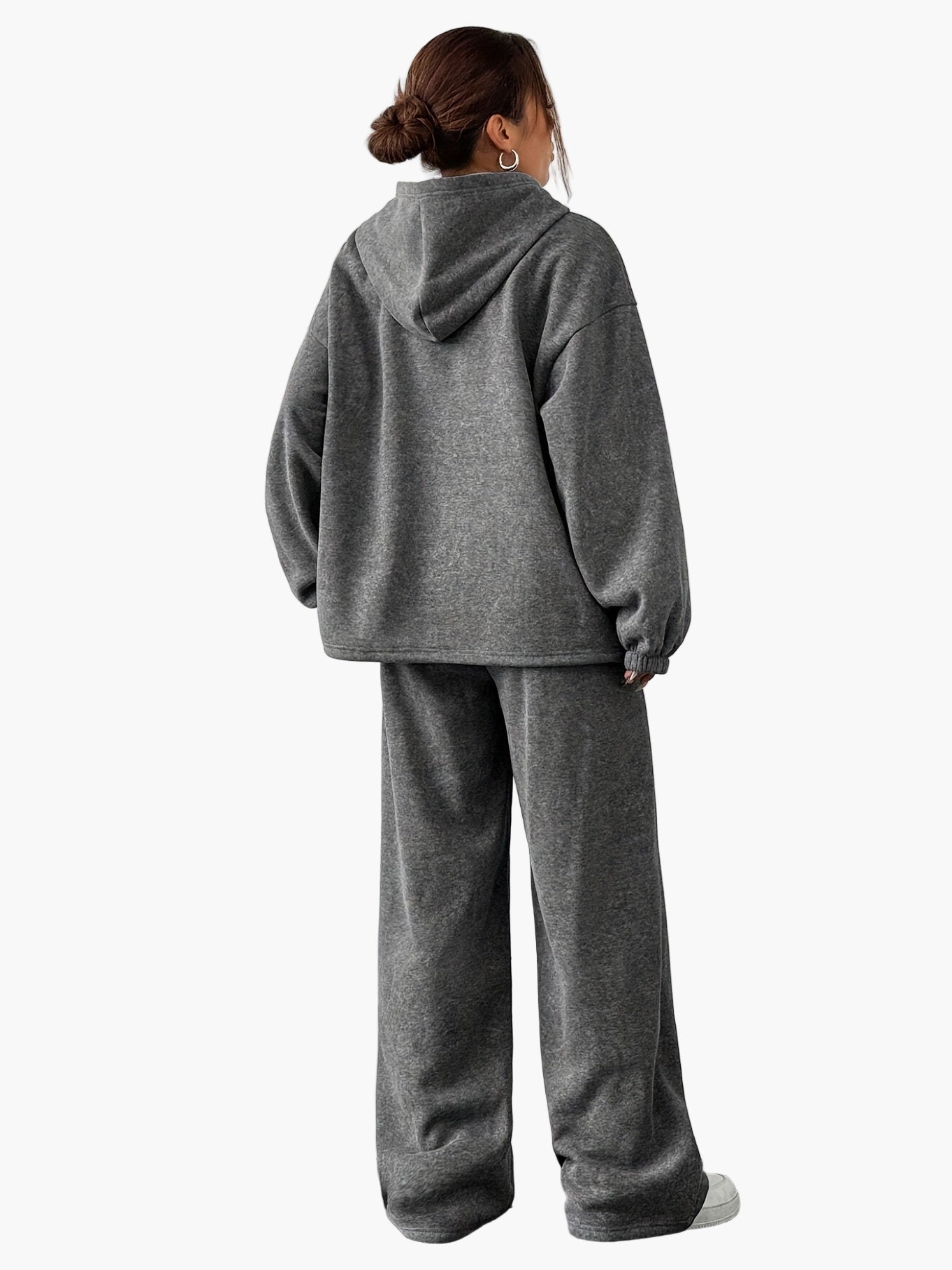 Damen Lounge Set mit Kapuzenpullover und weiter Hose – Bequemer Freizeit- und Homewear-Look