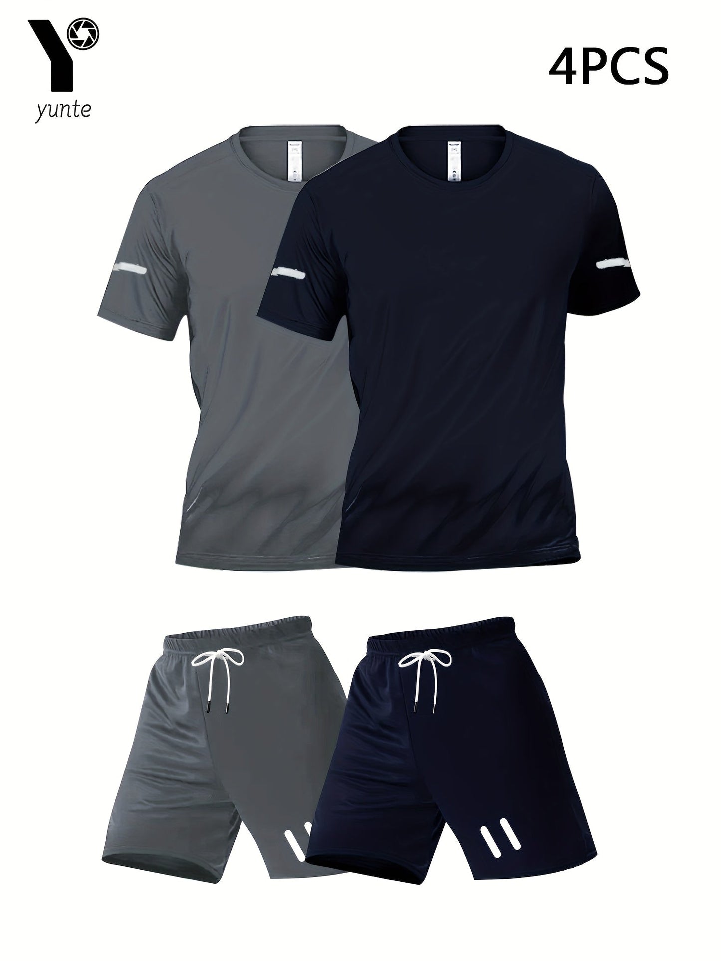 Herren Trainingsanzug 4-teilig – Sportliches Set für Fitness & Laufen