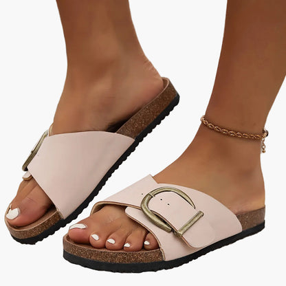 Damen Komfort-Sandalen mit Schnalle – Lässige Sommerschuhe zum Hineinschlüpfen