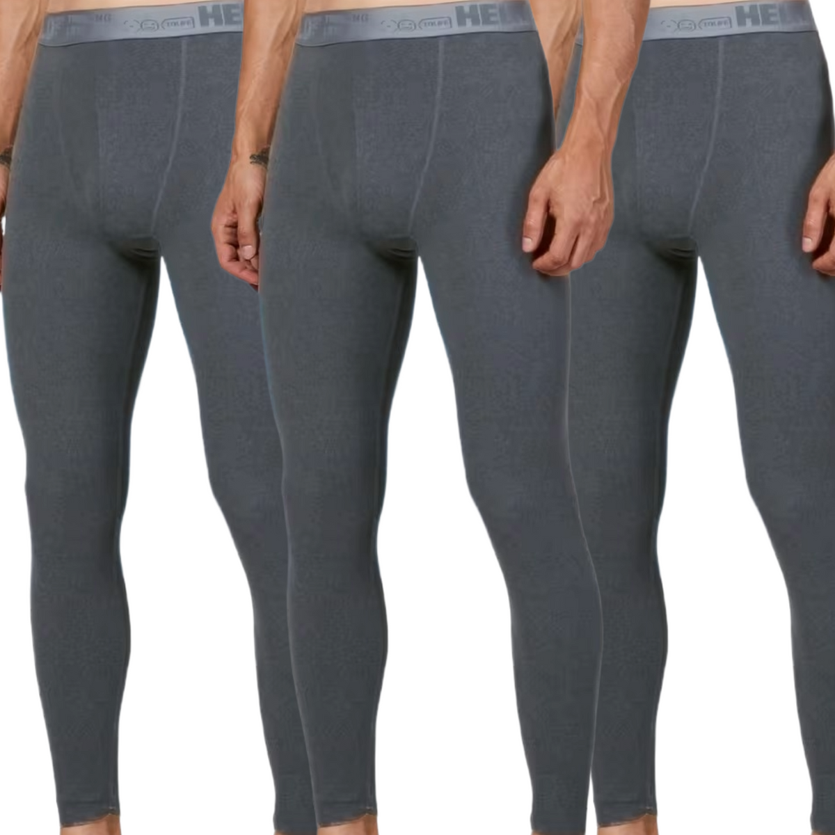 Herren Thermounterhose lang 3er Pack gefüttert Schwarz