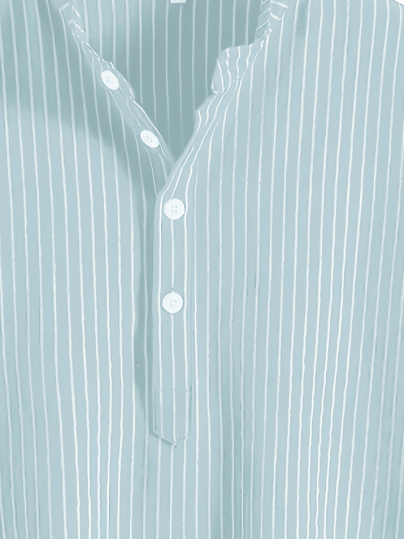 Herren Freizeit Hemd mit Stehkragen und Streifen – Modernes Kurzarmshirt für Alltag und Büro