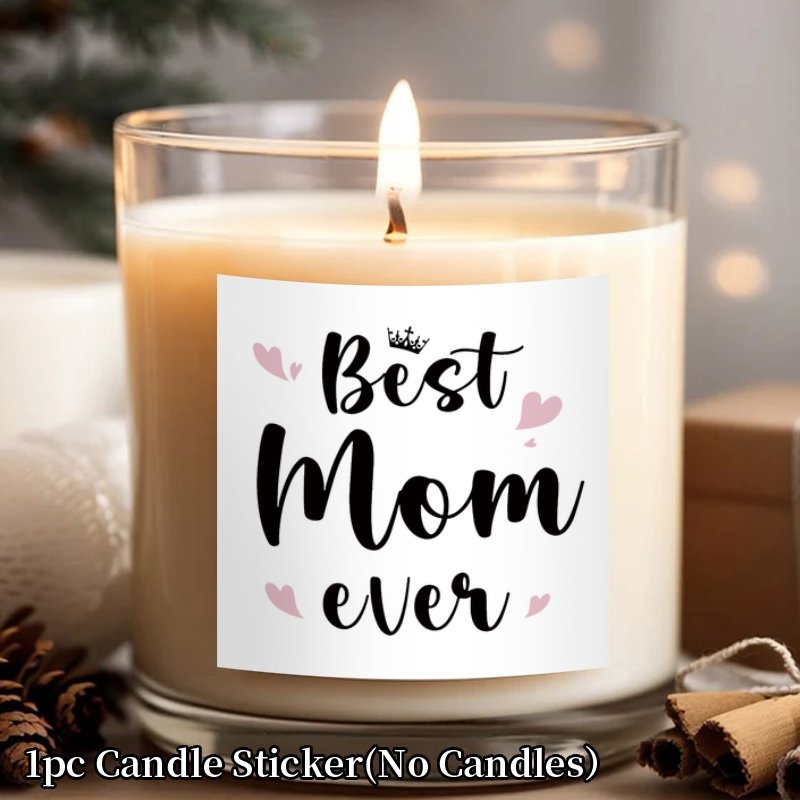 Muttertag Kerzensticker – Deko-Aufkleber "Best Mom Ever" für Frauen, Geschenkidee