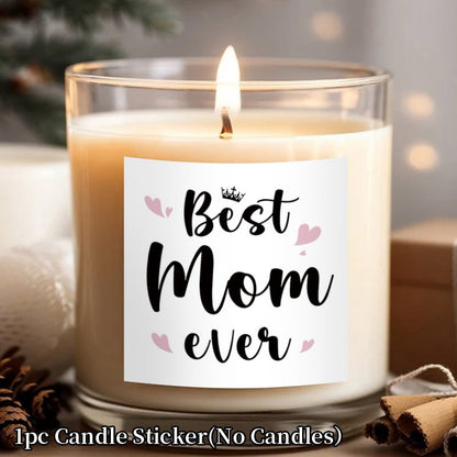 Muttertag Kerzensticker – Deko-Aufkleber "Best Mom Ever" für Frauen, Geschenkidee