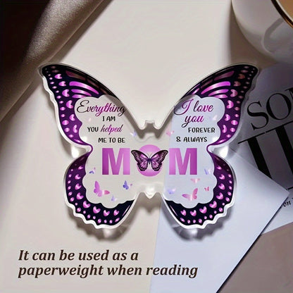 Muttertag Deko Schmetterling Geschenk für Frauen – Elegante Tischdekoration mit Spruch für Mama, Dankeschön Muttertagsgeschenk