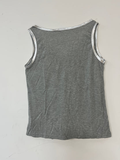 Damen Tanktop mit modernem Schnitt und glänzender Ausschnittkante – Lässiger Alltagsstil