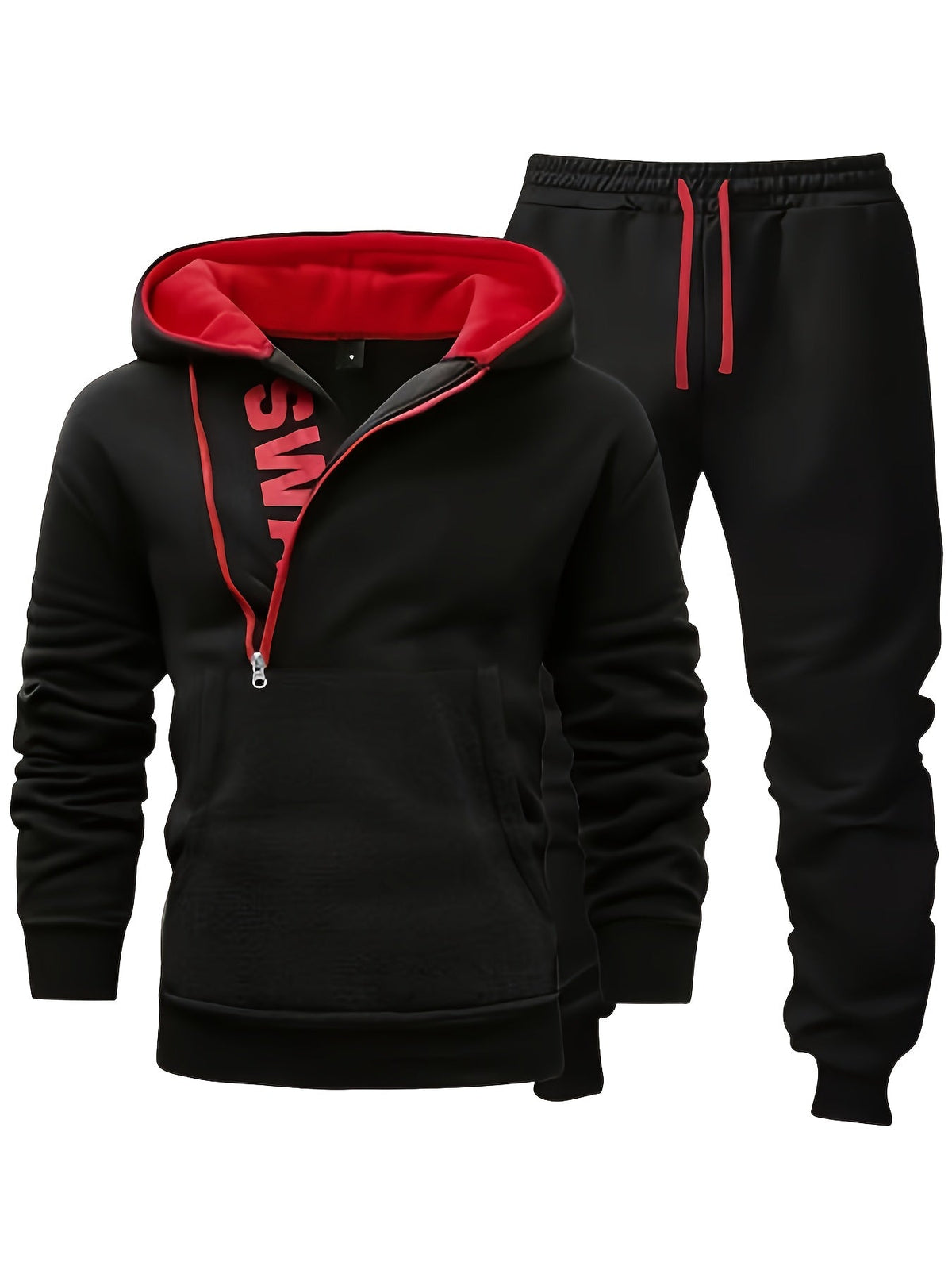 Herren Sportanzug Kapuzenpullover & Jogginghose Zweiteiler mit Reißverschluss