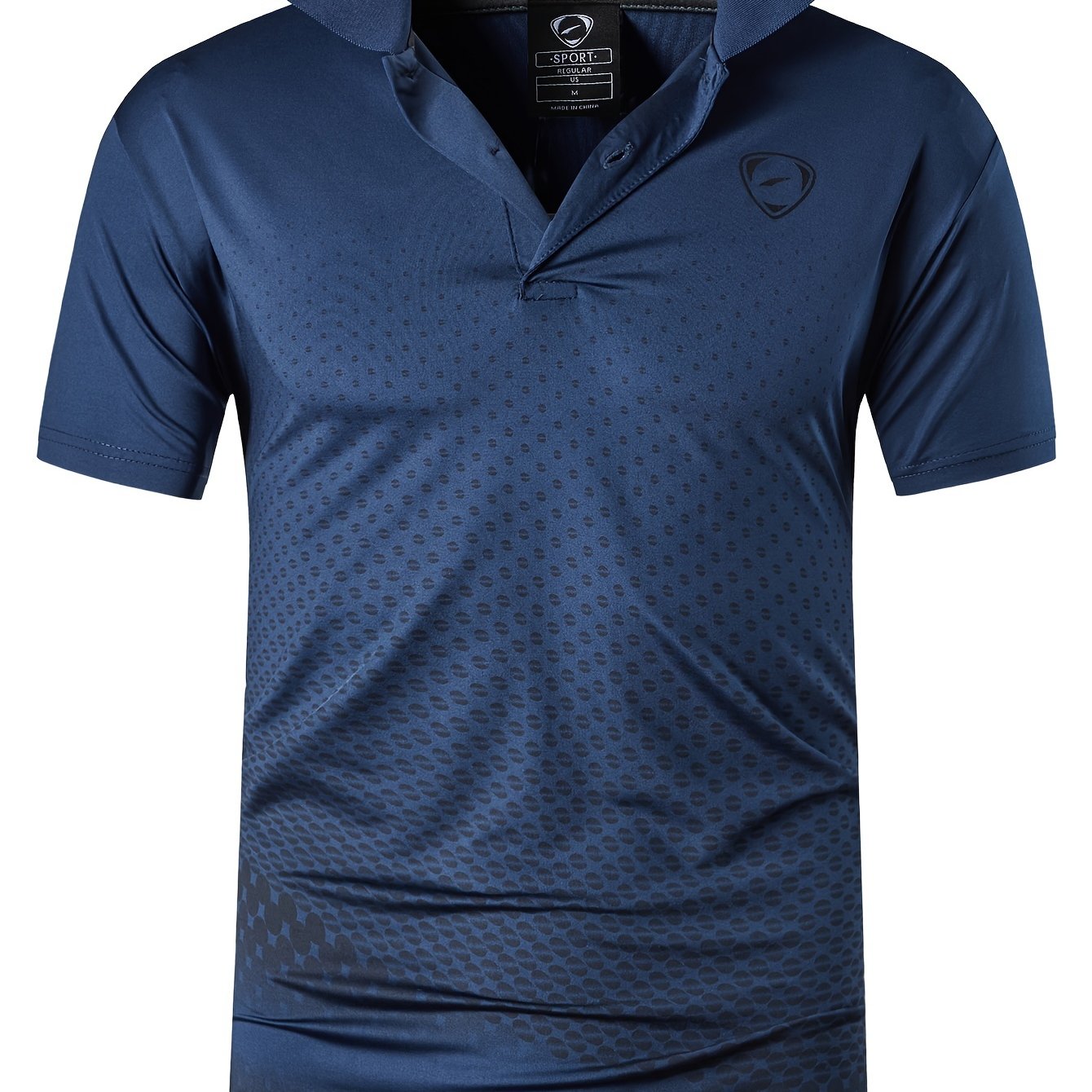 Herren Sport Polohemd mit modernem Grafikdesign – Perfekt für Training, Golf und Freizeit