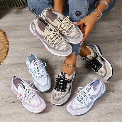 Damen Sneaker Freizeit Atmungsaktiv Leicht Laufschuhe Sportlich