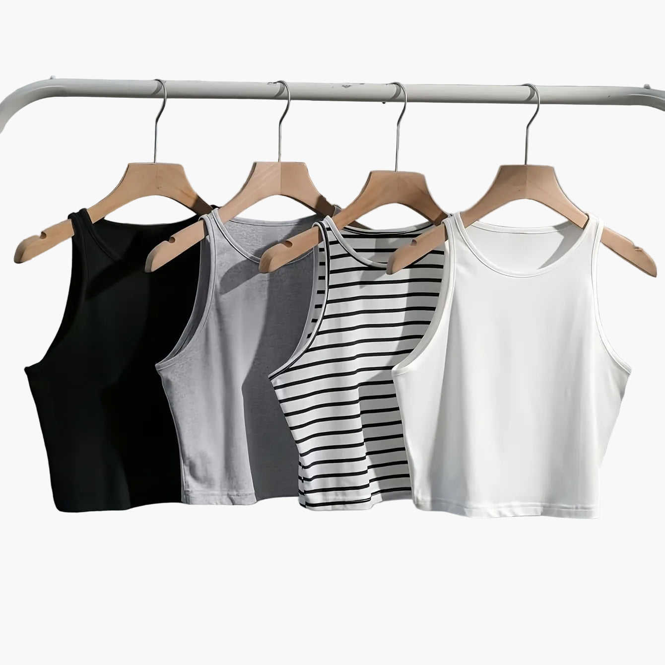 Damen Basic Tanktop Set – Lässige Cropped Tops für Alltag und Freizeit