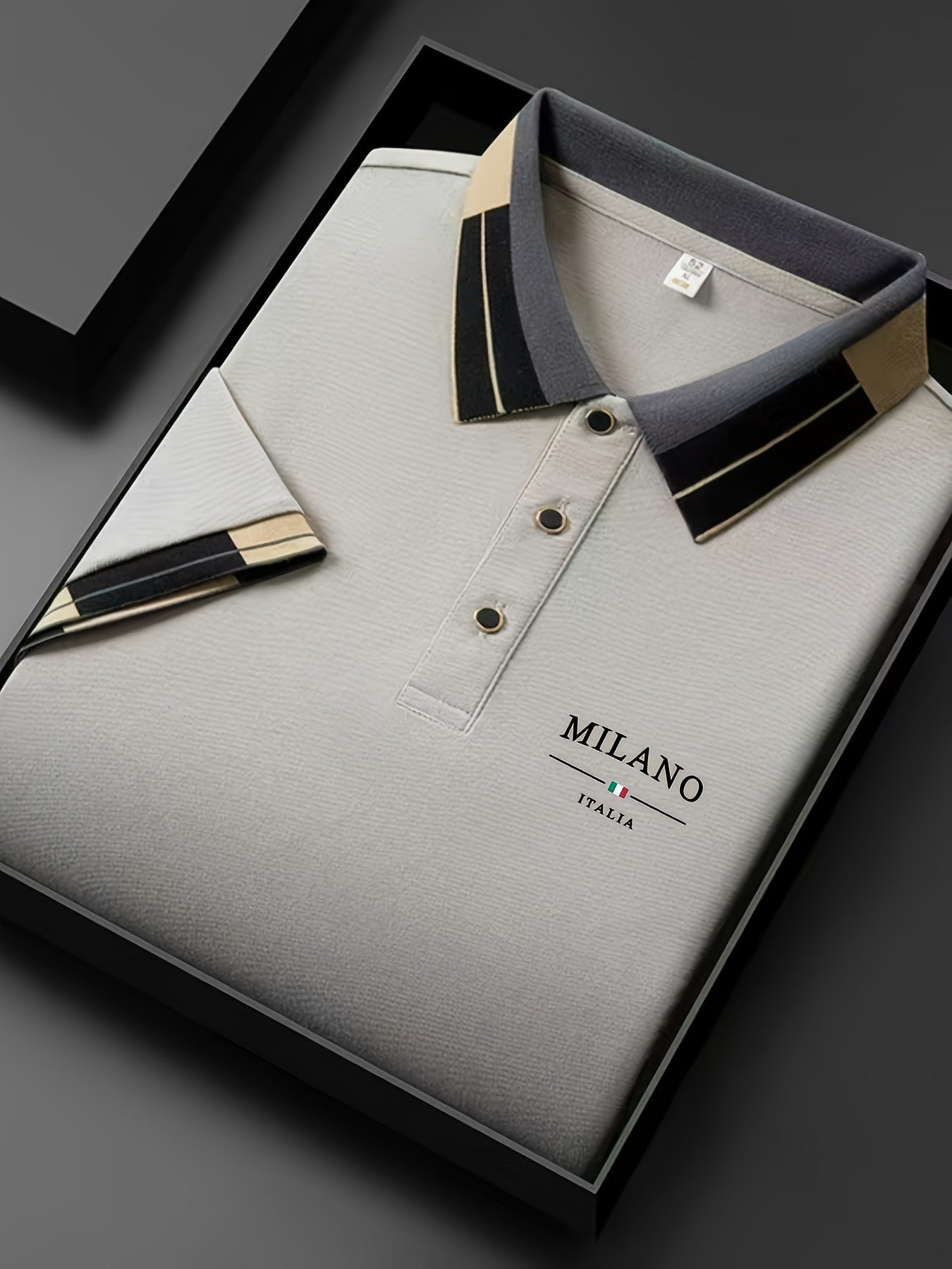 Herren Polohemd Milano Italia – Elegantes Freizeit-Poloshirt mit modernem Kragen