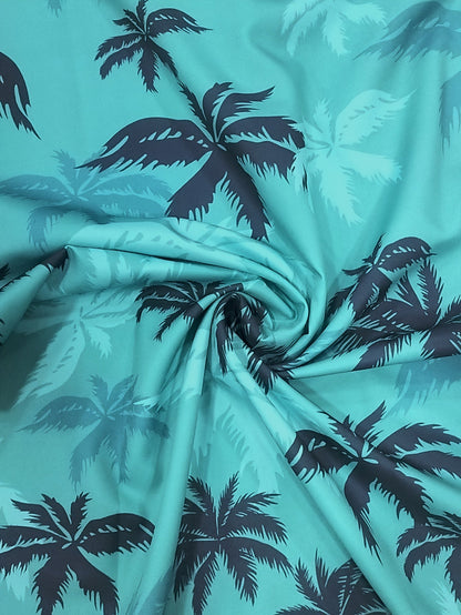 Herren Sommer Freizeithemd mit Palmenmuster – Perfekt für Urlaub & Strand