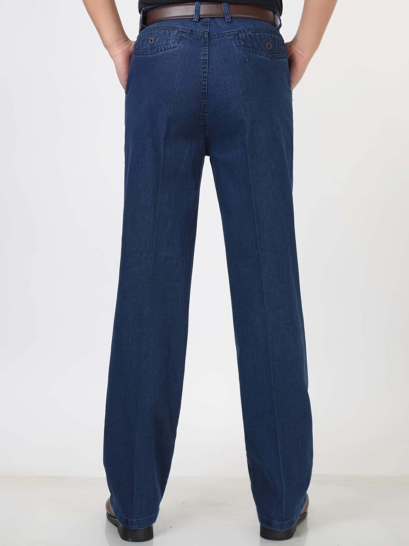 Herren Business Casual Gerade Jeanshose – Komfortabler Schnitt für Alltag & Büro