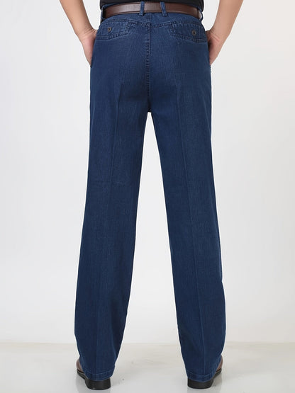 Herren Business Casual Gerade Jeanshose – Komfortabler Schnitt für Alltag & Büro