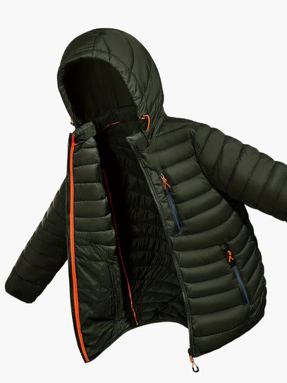 Herren Steppjacke mit Kapuze für Outdoor und Freizeit – Leicht & Warm