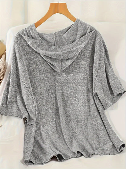 Damen Freizeit Zweiteiler Set mit Kapuzenpullover und Shorts – Loungewear für Frühling und Sommer