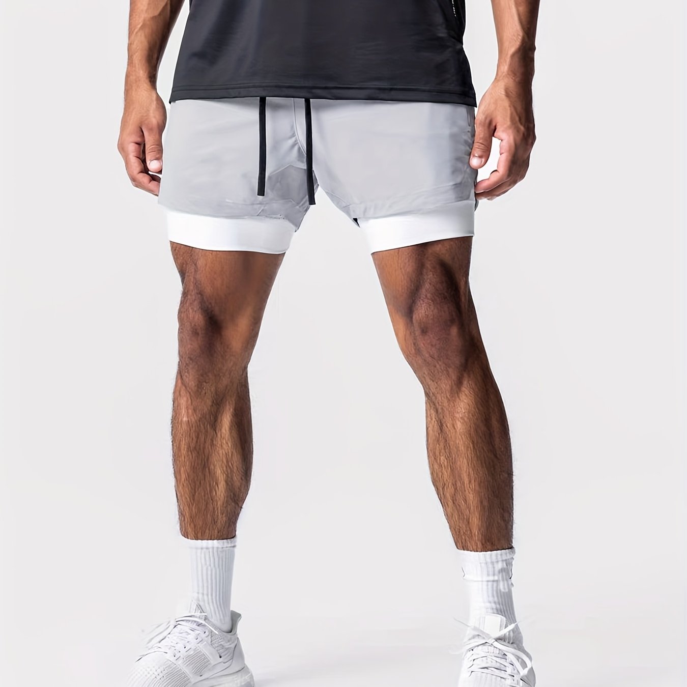 Herren Trainingsshorts 2-in-1 Performance Fitness Laufshorts