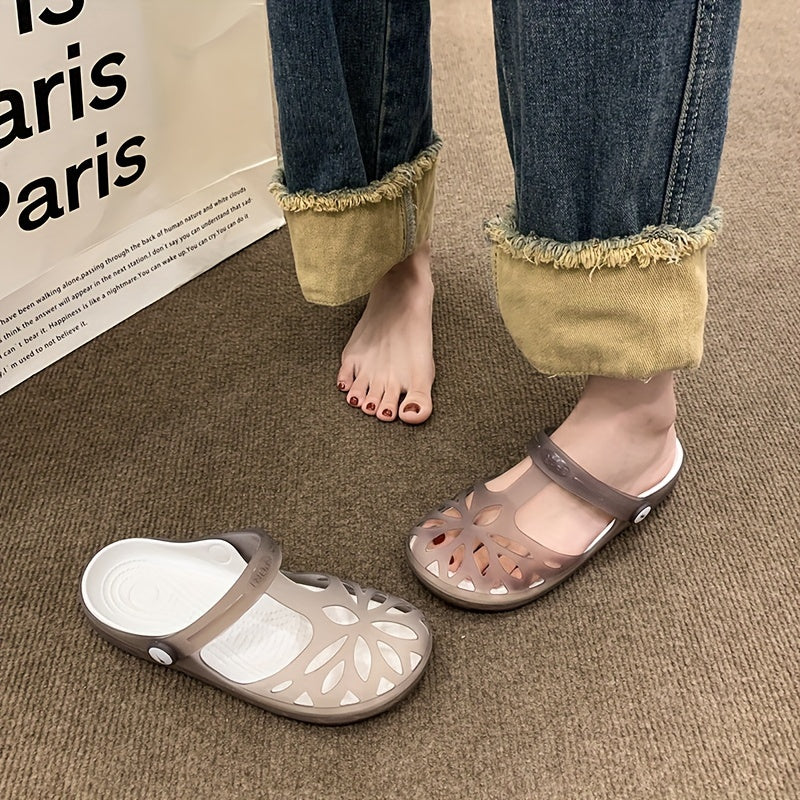 Damen Freizeit-Sandalen mit Cut-Out-Design und verstellbarem Riemen – Bequeme Sommerschuhe für Alltag & Urlaub