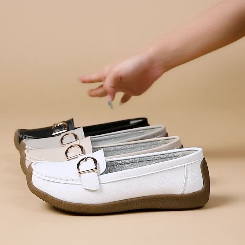 Damen Mokassins Slip-On Bequeme Loafers für Alltag und Freizeit
