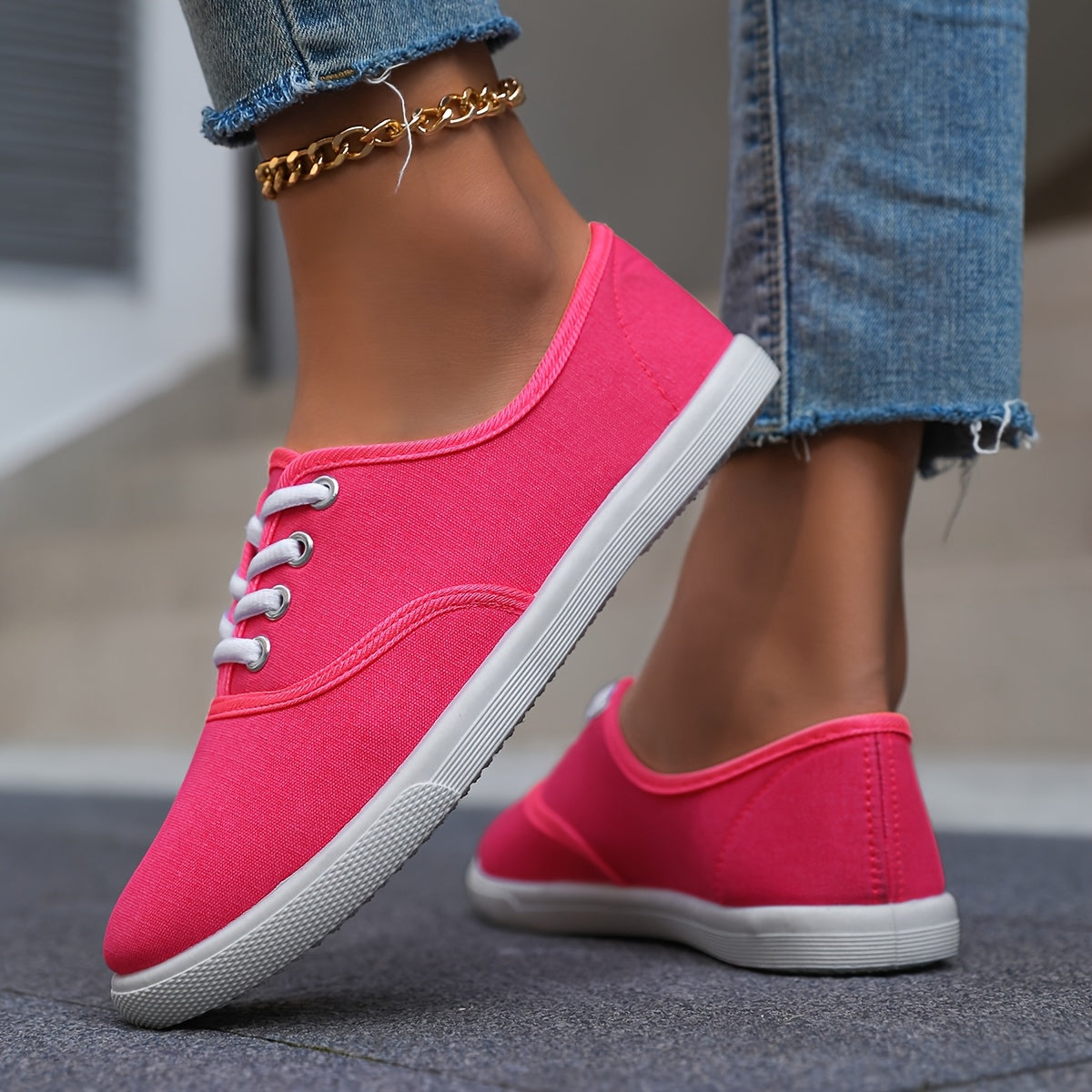 Damen Sneaker Low-Top Klassisch Freizeit Stil für Alltag und Stadtbummel