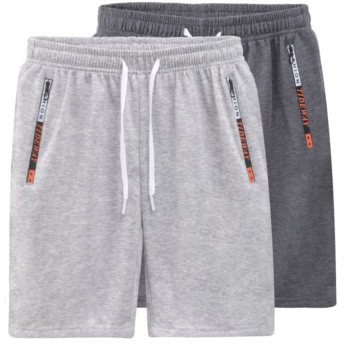Herren Sportshorts 2er Pack – Bequeme Fitness- und Trainingsshorts mit Reißverschlusstaschen