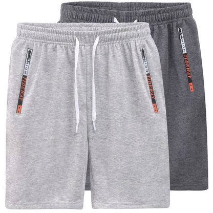 Herren Sportshorts 2er Pack – Bequeme Fitness- und Trainingsshorts mit Reißverschlusstaschen