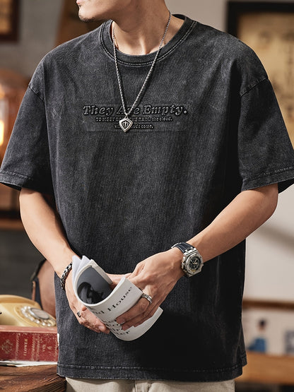 Herren Oversize Streetwear T-Shirt mit Prägung – Moderner Urban Style