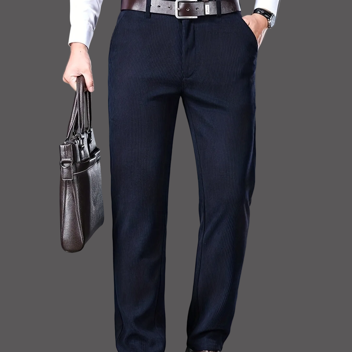 Herren Kordhose, gerade geschnitten, warm, Business Anzughose