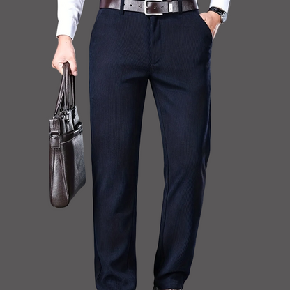 Herren Kordhose, gerade geschnitten, warm, Business Anzughose