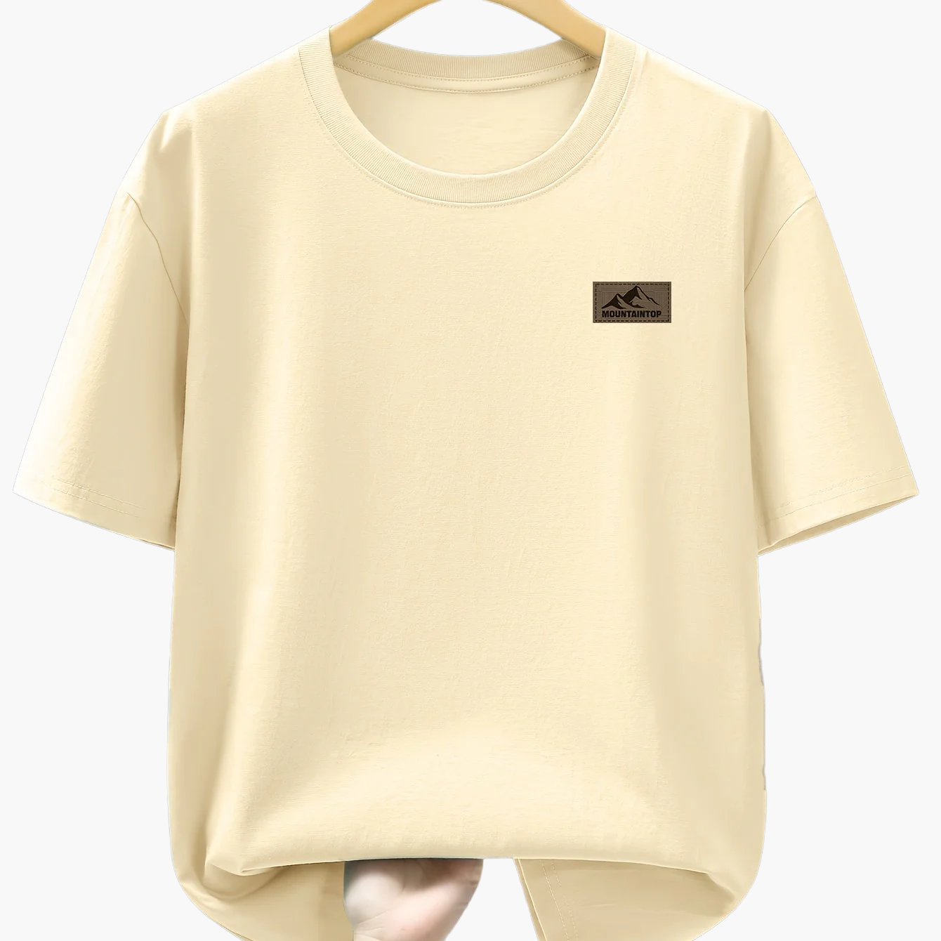 Herren T-Shirt mit dezentem Mountain Patch – Freizeit & Alltag, moderner Look