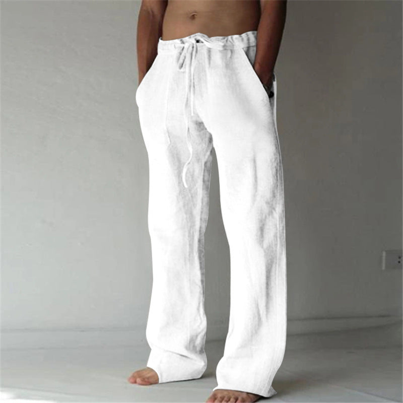 Herren Locker-Fallende Freizeithose mit Kordelzug – Ideal für Alltag & Entspannung