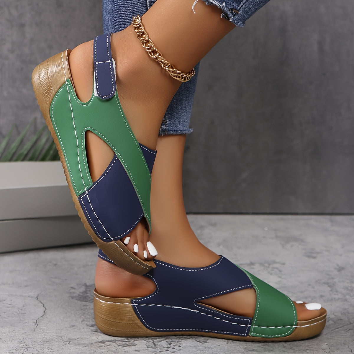 Damen Komfort-Sandalen mit ergonomischer Sohle für Alltag und Spaziergänge