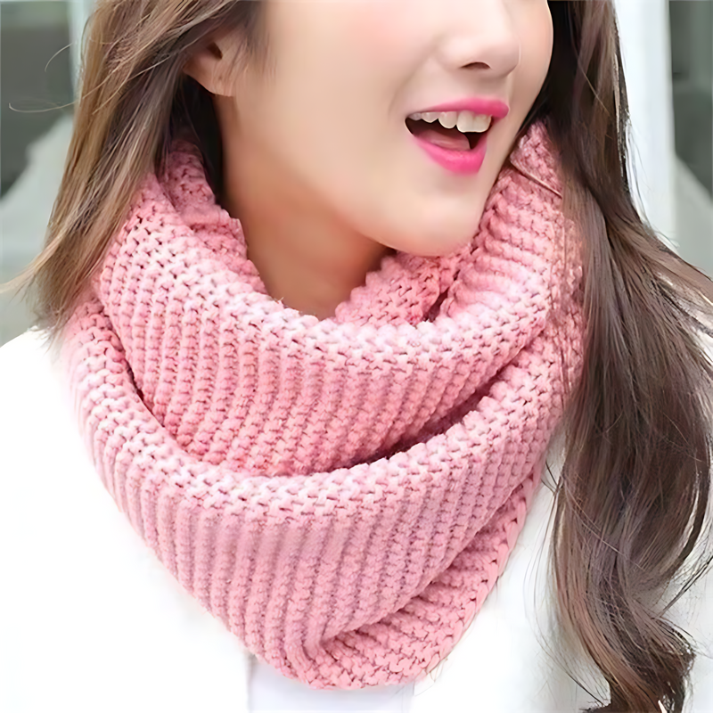 Strick Schlauchschal warmer Winter Loop Schal für Damen