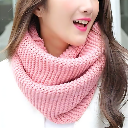 Strick Schlauchschal warmer Winter Loop Schal für Damen