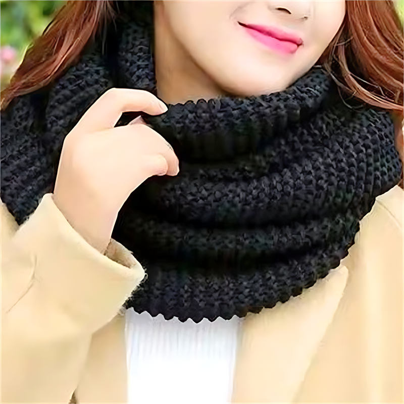 Strick Schlauchschal warmer Winter Loop Schal für Damen