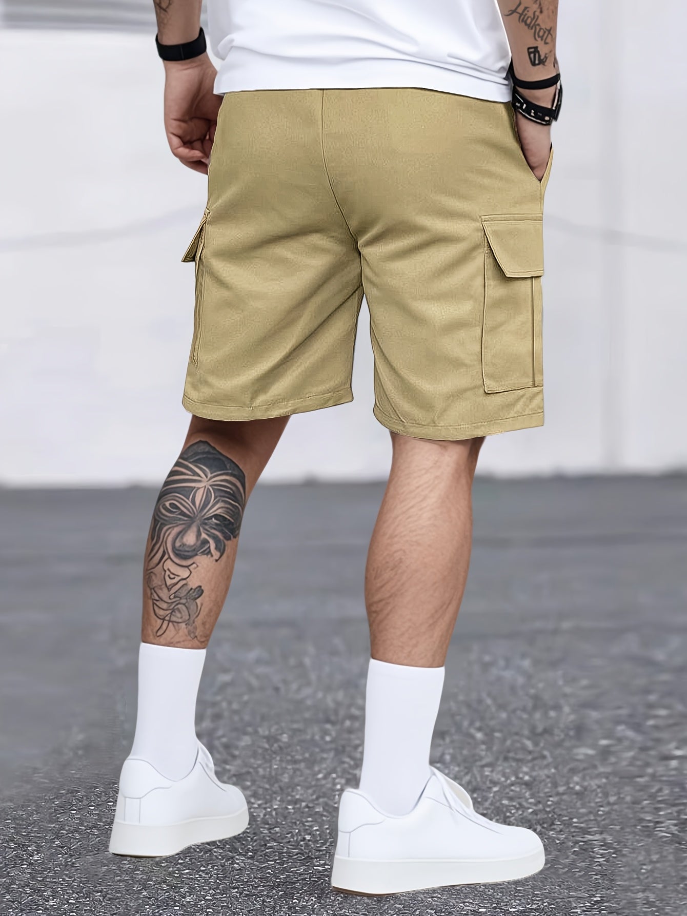 Herren Cargo Shorts Freizeit Streetwear mit Tasche – Lässige Sommer Bermuda für Alltag und Sport
