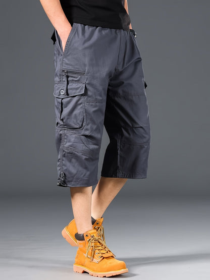 Herren Outdoor Cargo Shorts mit extra langem Schnitt und vielseitigen Taschen – Funktionale Freizeit-Bermuda