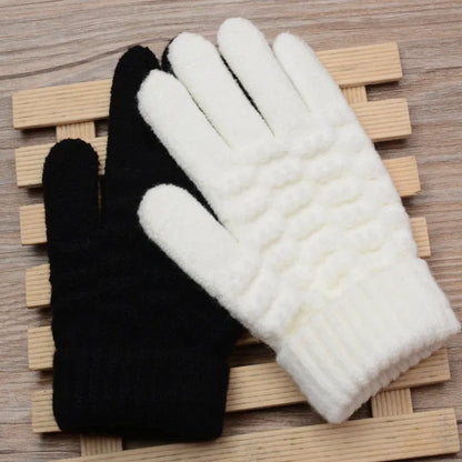 Unisex Winterhandschuhe Strick Touchscreen-Funktion