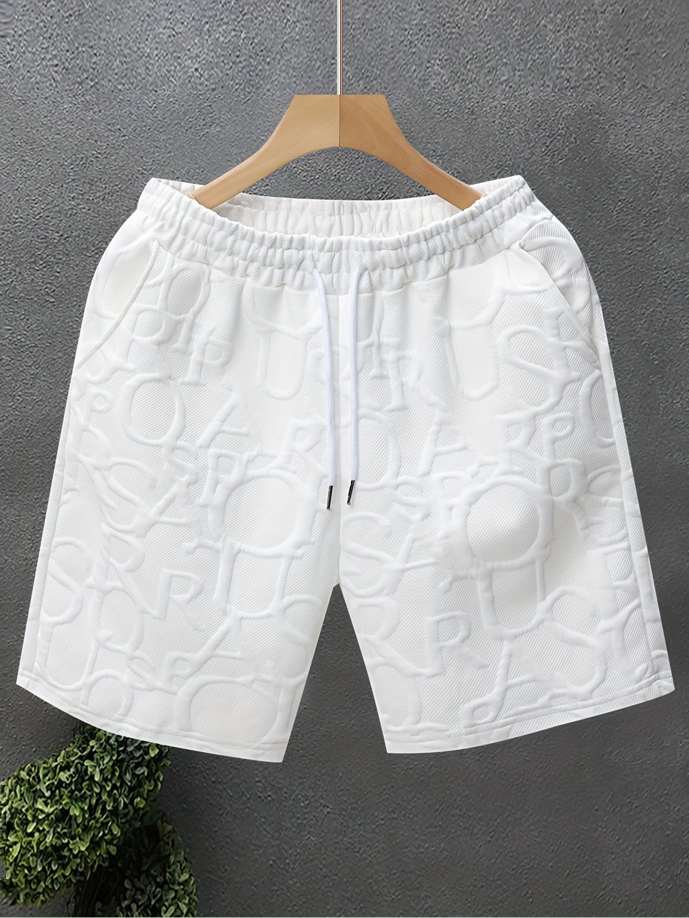 Herren Freizeitshorts mit Prägungsmuster – Moderner Look für Alltag und Sport