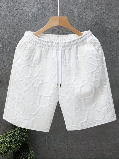 Herren Freizeitshorts mit Prägungsmuster – Moderner Look für Alltag und Sport