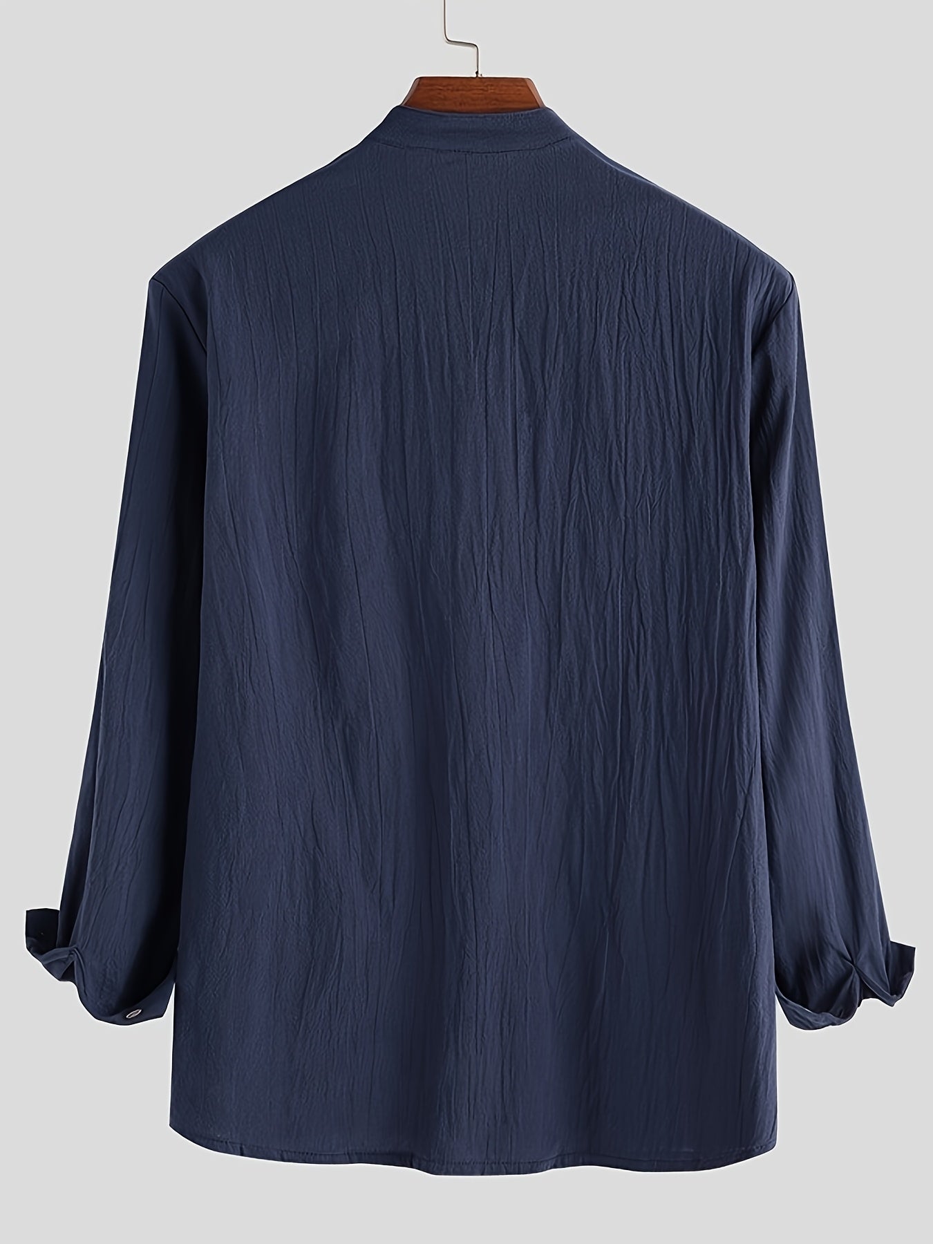 Herren Henley Langarmshirt mit Stehkragen und Knopfleiste – Modernes Freizeitoberteil für Alltag und Urlaub
