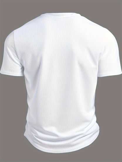 Herren Modernes V-Ausschnitt T-Shirt mit Akzentkragen – Stilvolles Freizeitshirt