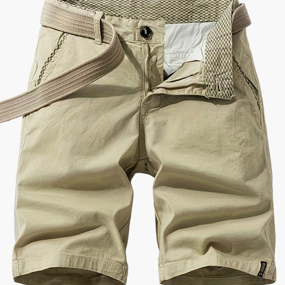 Herren Freizeit-Bermuda Shorts mit Gürtel – Klassischer Sommer-Look für Alltag und Outdoor