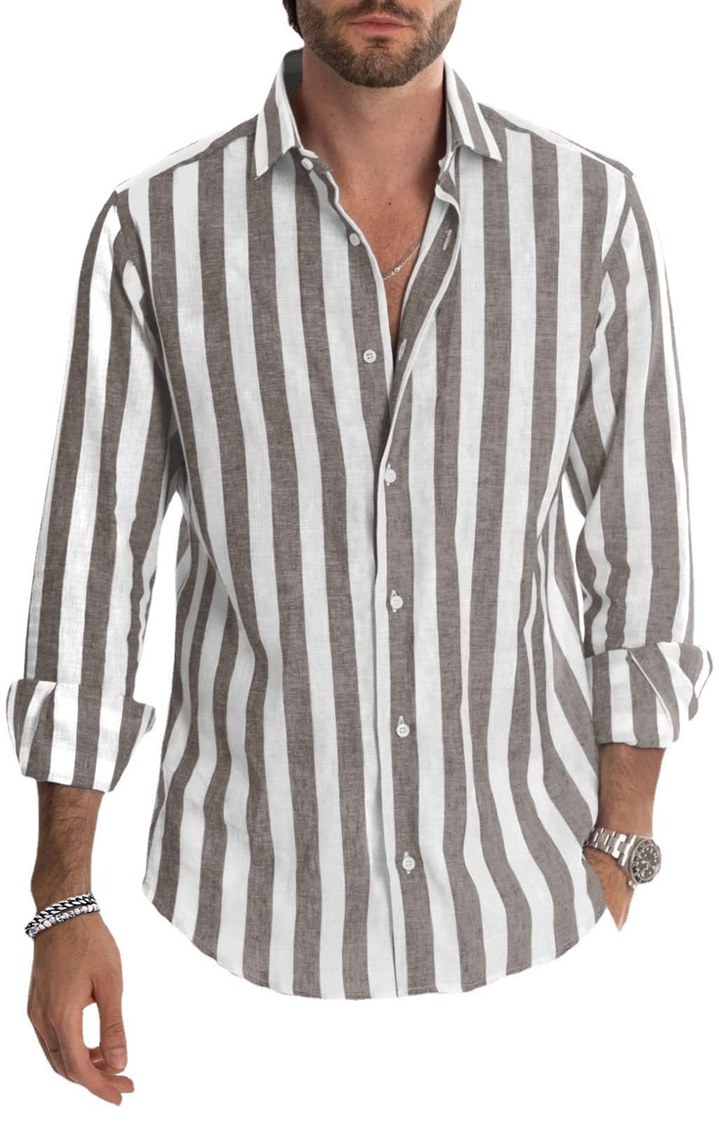 Herren Freizeithemd mit Streifen – Lässiger Look für Urlaub & Alltag