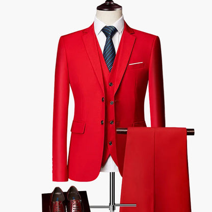 Herren Business Anzug 3-teilig Slim Fit – Elegantes Set für Hochzeit & Büro