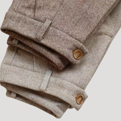 Herren Heritage Herringbone Anzughose – Klassisch, Stilvoll, Vielseitig