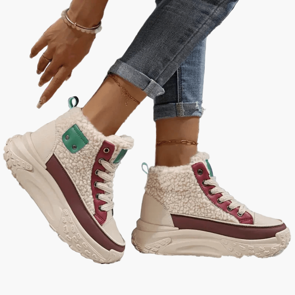 Damen Winter-Sneaker mit Warmfutter und Plateau – Modische Outdoor-Boots für kalte Tage