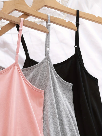 Damen Nachthemd – Elegantes Spaghettiträger Slipdress für gemütliche Nächte und entspannte Tage